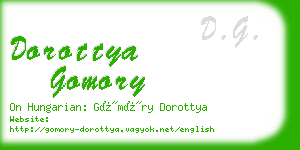 dorottya gomory business card